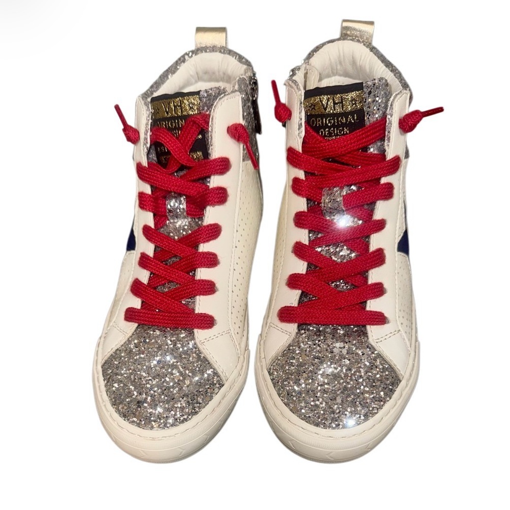 Wrn2X VINTAGE HAVANA Lester sneakers glitter tennis shoes women’s size 7.5 - Picture 15 of 17